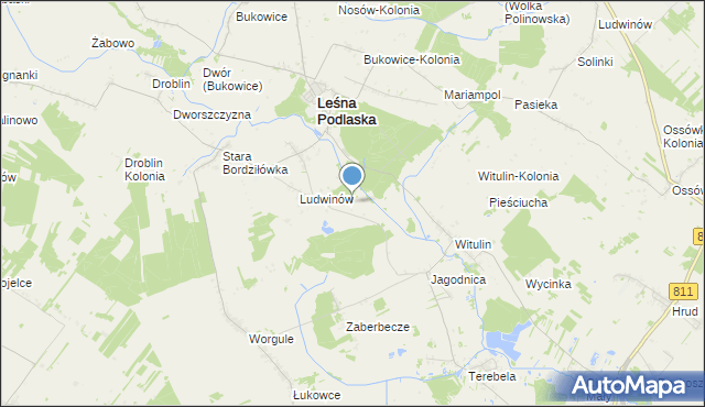 mapa Worgule Osada, Worgule Osada na mapie Targeo